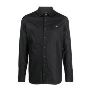 Zwarte Orb-geborduurde Katoenen Overhemd Vivienne Westwood , Black , H...