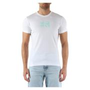 Katoenen T-shirt met Front Logo Print Calvin Klein Jeans , White , Her...