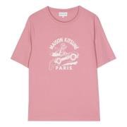 Roze Racing Fox T-shirt Maison Kitsuné , Pink , Dames