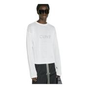 Grafische Wollen Trui Rick Owens , White , Dames