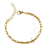 Gouden Square Link Armband Waterdicht Dansk Copenhagen , Yellow , Dame...