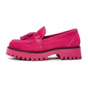 Roze Platform Loafers met Kwast Details Cesare Gaspari , Pink , Dames