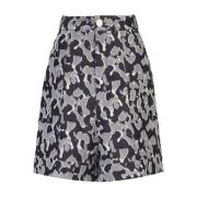 Midnight Black & Grey Shorts Takaturna , Multicolor , Dames