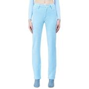 Gebreide Stretchbroek met Knoopsluiting Maisie Wilen , Blue , Dames