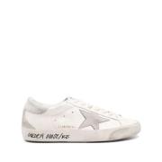 Superstar Nappa Star Suede Sneakers Golden Goose , White , Heren