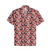 Navy Rood Katoen Poplin Bloemenprint Sportshirt Brooks Brothers , Mult...