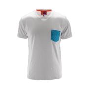 Witte Polka Dot T-shirt Gallo , Beige , Heren