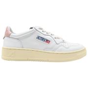 Lage Leren Wit/Roze Sneakers Autry , White , Dames