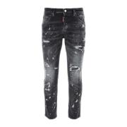 Klassieke Denim Jeans voor Dagelijks Gebruik Dsquared2 , Black , Heren