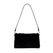 Leather handbags Manu Atelier , Black , Dames