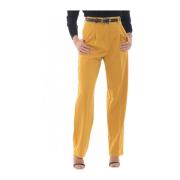 Slim-Fit Broek met Hoge Taille Liu Jo , Yellow , Dames