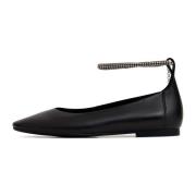 Elegante platte ballerina's Cesare Gaspari , Black , Dames