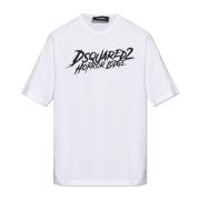 T-shirt met logo Dsquared2 , White , Heren