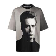 James Dean Logo Print T-Shirt Dolce & Gabbana , Black , Heren