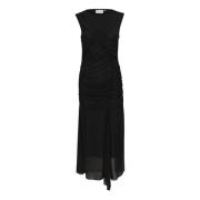 Elegante Maxi Jurk Zwart Gestuz , Black , Dames