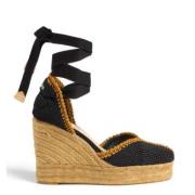 Handgemaakte Espadrilles Coeur in Zwart en Goud Castañer , Black , Dam...