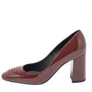 Pre-owned Leather heels Bottega Veneta Vintage , Purple , Dames