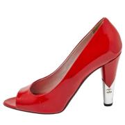Pre-owned Leather heels Chanel Vintage , Red , Dames