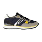 Blauwe Vetersneaker met Contrastdetails Napapijri , Multicolor , Heren