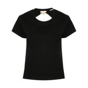 Zwarte T-shirts en Polos Twinset , Black , Dames