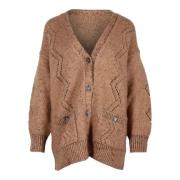 Pre-owned Wool outerwear Chanel Vintage , Brown , Dames