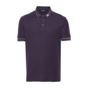 Paarse Polo Shirt met Logodetails Emporio Armani , Purple , Heren