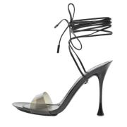 Pre-owned Fabric sandals Gianvito Rossi Pre-owned , Black , Dames