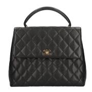 Pre-owned Leather handbags Chanel Vintage , Black , Dames