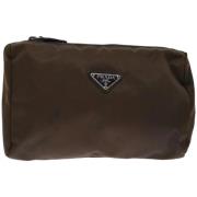 Pre-owned Fabric clutches Prada Vintage , Brown , Dames