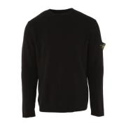 Zwarte Katoenen Trui Stone Island , Black , Heren