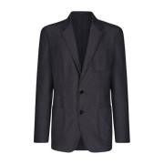 Blauwe Denim Blazer Jas Slim Fit Dolce & Gabbana , Blue , Heren