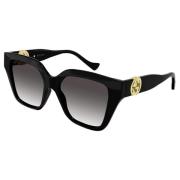 Zwart/Grijs Geshade Zonnebril Gucci , Black , Dames