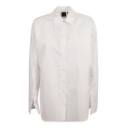 Witte Brillante Poplin Shirt Pinko , White , Dames
