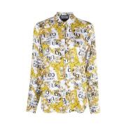 Logo Print Buttoned Overhemd Versace Jeans Couture , Multicolor , Dame...