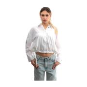 Wit Overhemd met Voorknoopsluiting Liviana Conti , White , Dames
