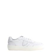 Witte Sneakers met Ambachtelijke Zool Philippe Model , White , Heren