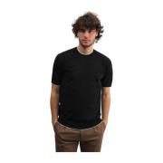 Zwart Crew Neck T-shirt Paolo Pecora , Black , Heren