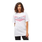 Witte Katoenen Oversized T-shirt Front Print Custo Barcelona , White ,...