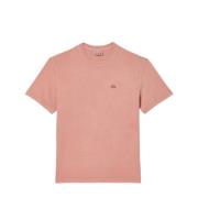 Roze T-shirt met Unieke Stijl Lacoste , Pink , Heren