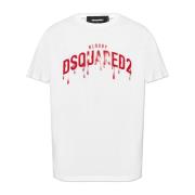 T-shirt met logo Dsquared2 , White , Heren