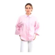 Roze Lange Mouw Shirt Bell Mouw Jijil , Pink , Dames