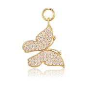 Vlinder Hoop Charm Hanger Verguld Sif Jakobs Jewellery , Yellow , Dame...