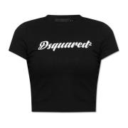 T-shirt met logo Dsquared2 , Black , Dames