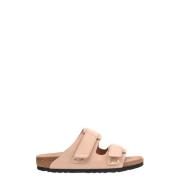 Beige Sandalen met Nubuck Leren Bovenwerk Birkenstock , Beige , Dames