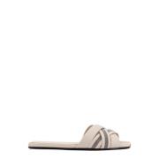 Sliders Brunello Cucinelli , White , Dames