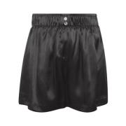 Donkergrijze Bermuda Shorts van Satijnzijde Halfboy , Gray , Dames