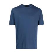 Moderne Gebreide T-shirt Roberto Collina , Blue , Heren