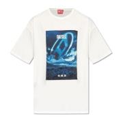 T-shirt `T-Boxt-Q16` Diesel , White , Heren