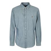 Chambray Slim-Fit Denim Overhemd Ralph Lauren , Blue , Heren
