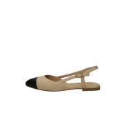 Elegante Slingback Schoenen voor Vrouwen Unisa , Beige , Dames